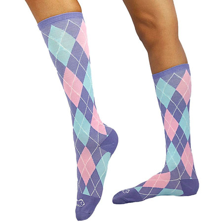ZAYAAN HEALTH Argyle Compression Socks, Pink, PR BLZH-CSARG-2P